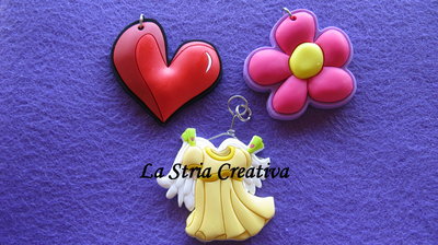 lotto 3 pz charms in gomma lotto 3 pz charms in gomma