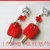 Orecchini "Ghiaccioli ciliegia" clip fimo cernit estate 2012
