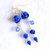 Orecchini con Rose in blu