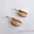orecchini maritozzo con panna in fimo 