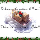 Natale In Dolcezze 2012 - Spilla Tronchetto, dolce natalizio al cioccolato