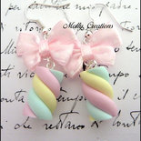 Orecchini marshmallow fimo