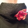 scaldacollo nero  realizzato a maglia