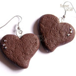 Orecchini Biscotti 'Batticuori' in fimo-idea regalo