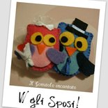 Bomboniera matrimonio W i gufi sposi
