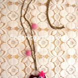 collana gufo feltro, marrone, handmade in italy