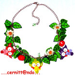 Girocollo multicharms con gufetti