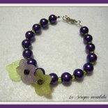 Bracciale floreale viola
