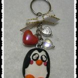 Portachiavi Pinguino fimo