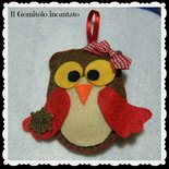 Gufetto Natale in pannolenci - Guflina
