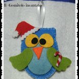 Gufetto Natale in pannolenci - Gufito