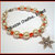 ☃ Natale In Dolcezze 2012 ☃ Bracciale perle bianche e biconi rossi + fiocco di neve