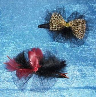 Mollette per capelli con piume 4^^ Mollette per capelli con piume 4^^