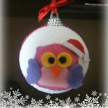 Pallina Natale Gufetti Pallina Natale Gufetti
