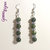 Orecchini green lace stone