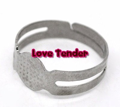 Base per anello con base piatta Nickel Free da 8mm argento lucente Base per anello con base piatta Nickel Free da 8mm argento lucente