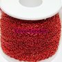 Catena in alluminio colorata di Qualità al metro 4x3mm rosso