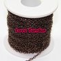 Catena in alluminio colorata di Qualità al metro 4x3mm marrone cioccolato