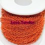 Catena in alluminio colorata di Qualità al metro 4x3mm arancio