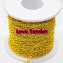 Catena in alluminio colorata di Qualità al metro 4x3mm giallo