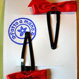 Clips con fiocco rosso Clips con fiocco rosso