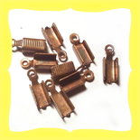 10 terminali color rame 4x12mm