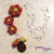 Collana rossa fiori thun
