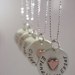 Pendente Argento con Cuore in Rame