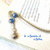 Segnalibro perle blu charm coccinella