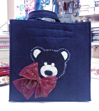 BORSA QUADRATA FELTRO BLU BORSA QUADRATA FELTRO BLU