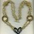 Collana con doppia catena e cuore nero
