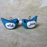 Bluebirds of happiness set di 2 charm
