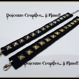 Bracciale Nero Borchie Bronzo
