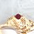 Anello in cristalli Swarovski modello “Octavian” color granata - cod. E3
