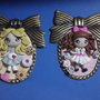 2 cammei con bamboline in fimo