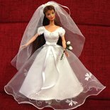 per Barbie: abito da sposa uncinetto