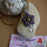 Collana " margherita" blu/viola