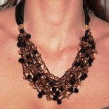 collana multigiro oro-nero collana multigiro oro-nero