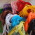 11 collane in organza colori come da foto cm. 46