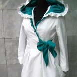 Elegante giacca bianca con verde