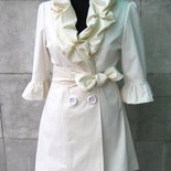 Cappotto elegante in color champagne e sette ottavi maniche 