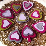 portachiavi feltro a cuore