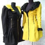 Signore cappotto con due facce