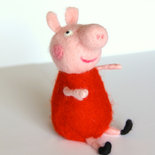 Pepa pig in lana cardata