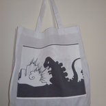 Godzilla - borsa shopping tote bag - pezzo unico