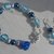 Bracciale rosa blu con orecchini
