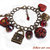 bracciale charms cuore fiore fimo lucchetto chiave bronzo steampunk vintage