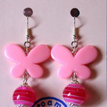 Orecchini farfalle rosa Orecchini farfalle rosa