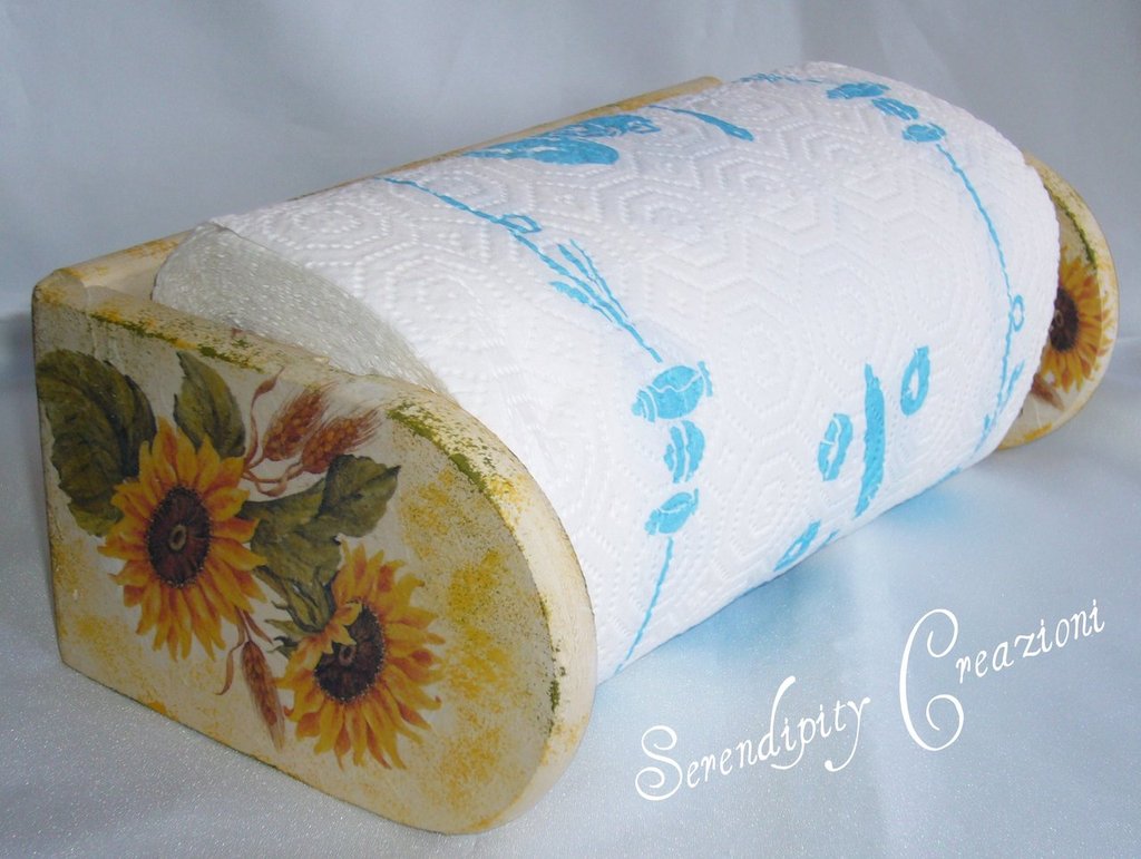 Portarotolo da cucina, scottex, da appendere, decoupage per la ... Accessori casa da appendere