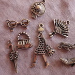 ragazza alla moda! 8 ciondoli argento tibetano